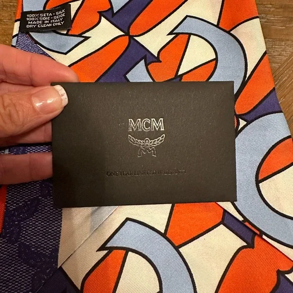 NWT MCM 100% Silk Scarf💎Authentic - Picture 9 of 17
